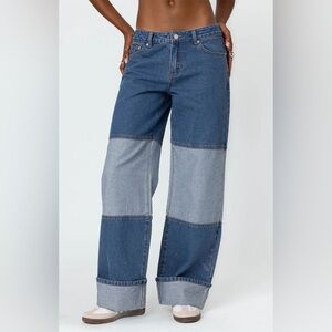 BDG Urban Outfitters Patchwork Two-Tone Blue Denim Jeans SIZE 28